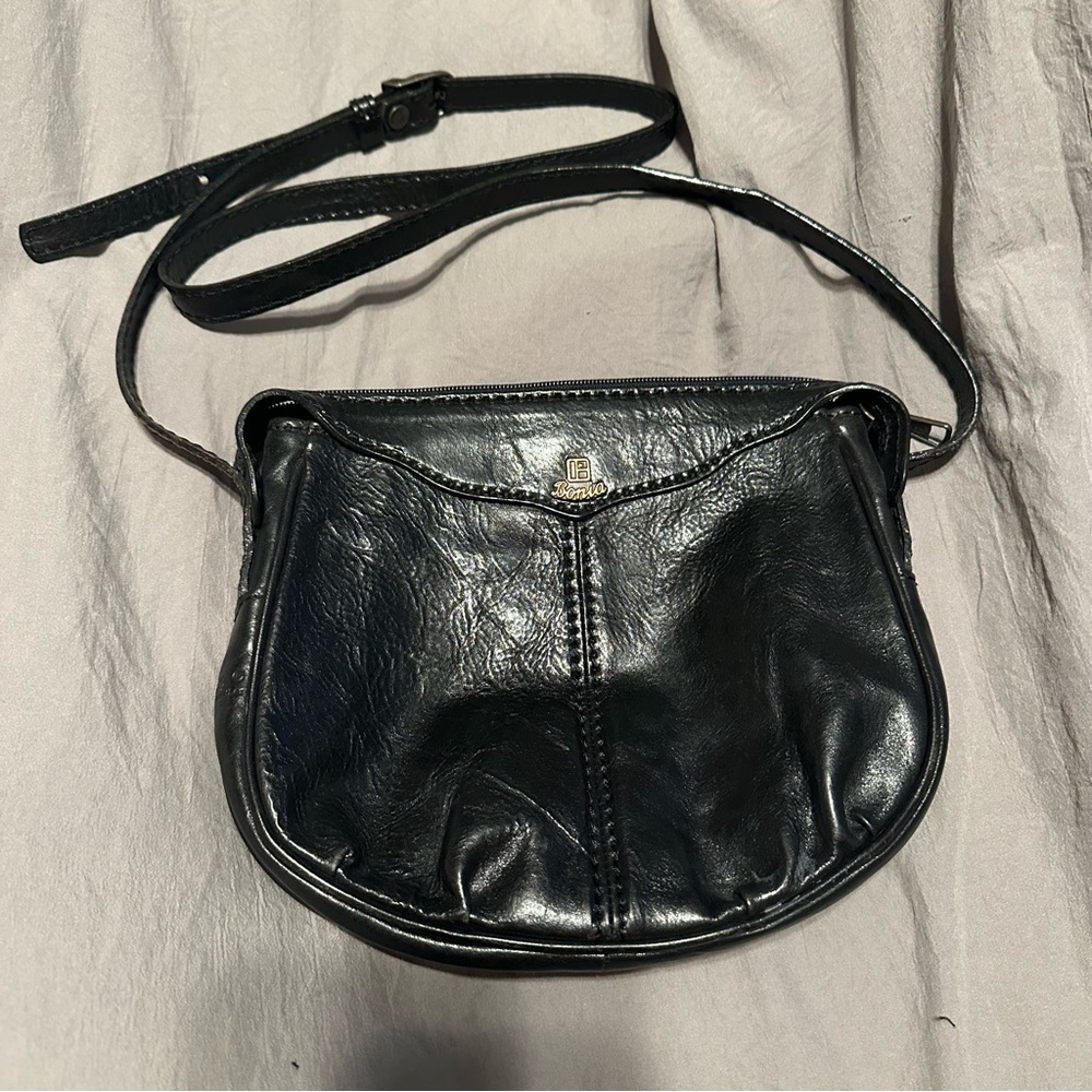 Vintage Bonia Black Leather Purse